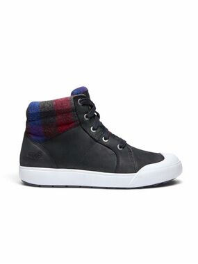 Keen Elena black navy plaid lace up sneaker